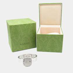Pre Owned Gucci Grip YA157401 Quartz White Stainless Steel Women's Wristwatch 35 mm