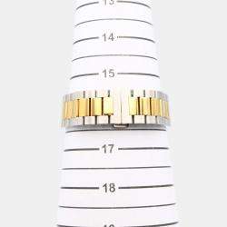 Pre Owned Gucci G-Timeless 126.4 Quartz Silver Gold Plated Stainless Steel Women's Wristwatch 38 mm