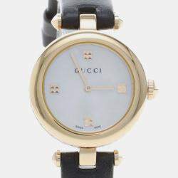 Pre Owned Gucci Diamantissima 141.5 Quartz Gold-Plated Women's Wristwatch 27 mm