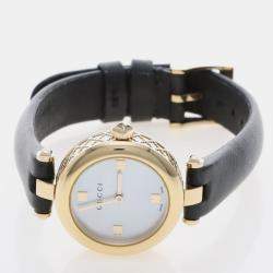 Pre Owned Gucci Diamantissima 141.5 Quartz Gold-Plated Women's Wristwatch 27 mm