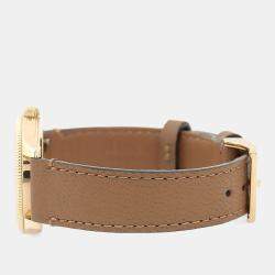 مملوكة مسبقًا ساعة يد نسائية غوتشي جي-تايمليس 126.5 كوارتز ستانلس ستيل بيضاء 29 مم