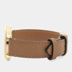 مملوكة مسبقًا ساعة يد نسائية غوتشي جي-تايمليس 126.5 كوارتز ستانلس ستيل بيضاء 29 مم