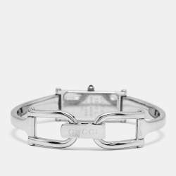 Pre Owned ساعة يد نسائية غوتشي هورسبيت 1500L ستانلس ستيل وردي صدف 12 مم