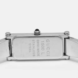 Pre Owned ساعة يد نسائية غوتشي هورسبيت 1500L ستانلس ستيل وردي صدف 12 مم