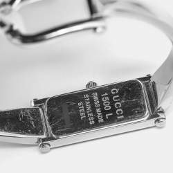 Pre Owned ساعة يد نسائية غوتشي هورسبيت 1500L ستانلس ستيل وردي صدف 12 مم