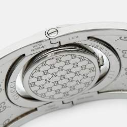 Pre Owned Gucci Twirl YA112433 Bronze Dial Stainless Steel Leather Women's Wristwatch 23 mm