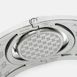 Pre Owned Gucci Twirl YA112433 Bronze Dial Stainless Steel Leather Women's Wristwatch 23 mm