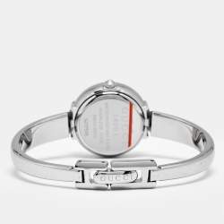 Pre Owned Gucci 1400 Series YA014511 Black Dial Stainless Steel Women's Wristwatch 25 mm