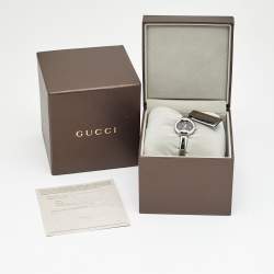 Pre Owned Gucci 1400 Series YA014511 Black Dial Stainless Steel Women's Wristwatch 25 mm