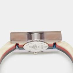 Pre Owned Gucci Web 143.5 Mother Of Pearl Dial Acetate Stainless Steel Women's Wristwatch 24 mm