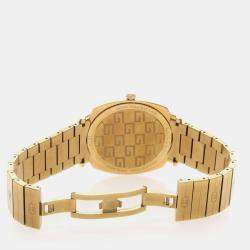 Pre Owned Gucci Grip 157.3 Gold Yellow Gold Plated Quartz Women's Wristwatch 38mm