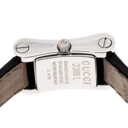 Pre Owned Gucci Black Stainless Steel 2300L Women's Wristwatch 17 mm