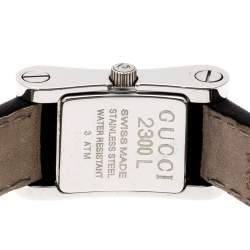 Pre Owned Gucci Black Stainless Steel 2300L Women's Wristwatch 17 mm