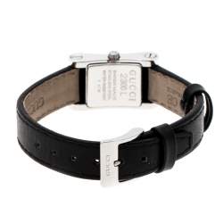 Pre Owned Gucci Black Stainless Steel 2300L Women's Wristwatch 17 mm