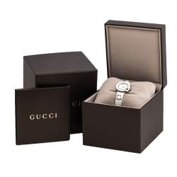 Pre Owned Gucci Silver Stainless Steel U-Play 129.5 Women's Wristwatch 27 mm