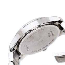 Pre Owned Gucci Silver White Stainless Steel G-Timeless 126.5 Women's Wristwatch 27 mm