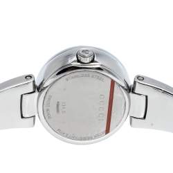 Pre Owned Gucci Mother Of Pearl Stainless Steel Guccissima 134.5 Women's Wristwatch 27 mm