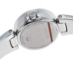 Pre Owned Gucci Mother Of Pearl Stainless Steel Guccissima 134.5 Women's Wristwatch 27 mm