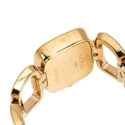 Gucci Brown Gold Plated Steel G Series 125.5 Women's Wristwatch 24 mm
