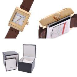Gucci MOP Gold Plated Stainless Steel YA128521 128.5 Quartz Women's Wristwatch 14 MM