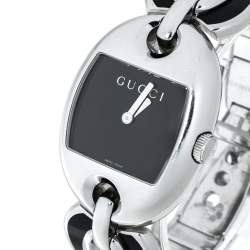 Pre Owned Gucci Black Stainless Steel Marina Chain 121.3 Women's Wristwatch 32MM