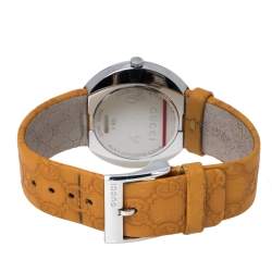 Pre Owned Gucci Silver Stainless Steel U-Play 129.4 Women's Wristwatch 35 mm