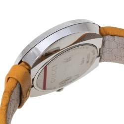 Pre Owned Gucci Silver Stainless Steel U-Play 129.4 Women's Wristwatch 35 mm