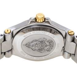Pre Owned Gucci Champagne Two-Tone Stainless Steel 9040L Women's Wristwatch 26 mm