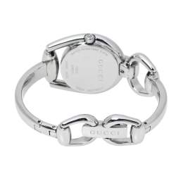 Pre Owned Gucci Mother Of Pearl Stainless Steel Horsebit 139.5 Women's Wristwatch 28 mm