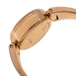 Gucci Black Rose Gold Tone Stainless Steel Guccissima YA134509 Women's Wristwatch 27 mm