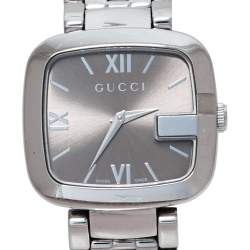 Gucci Brown Stainless Steel G-Gucci 125.4 Women's Wristwatch 32MM