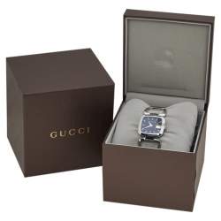 Pre Owned Gucci Black Stainless Steel G-Gucci 125.4 Women's Wristwatch 32 MM