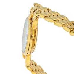 Gucci Mother Of Pearl Gold Plated Stainless Steel Miss 3400L Women's Wristwatch 22 MM