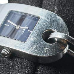 Pre Owned Gucci Black Stainless Steel 6155L Women's Wristwatch 22mm