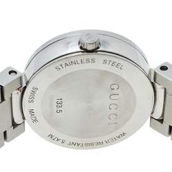Gucci Silver Stainless Steel Interlocking YA133503 Women's Wristwatch 29 mm