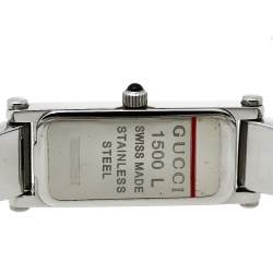 Gucci Silver Stainless Steel 1500L Quartz Women's Wristwatch 12 mm
