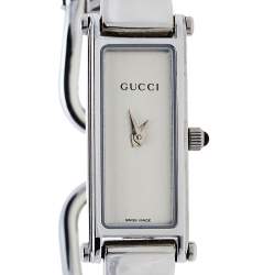 Gucci Silver Stainless Steel 1500L Quartz Women's Wristwatch 12 mm