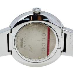 Gucci Silver Stainless Steel Web U-Play 129.5 Women's Wristwatch 27 mm