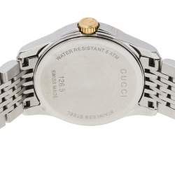 Gucci Mother Of Pearl Two-Tone Stainless Steel Diamond G-Timeless YA126513 Women's Wristwatch 27 mm