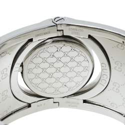 مملوكة مسبقًا Gucci Brown Stainless Steel GG Canvas Twirl YA112425 Women's Wristwatch 33 mm