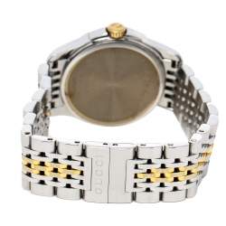 Pre Owned Gucci Silver Two-Tone Stainless Steel G Timeless 126.5 Women's Wristwatch 27 mm