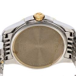Pre Owned Gucci Silver Two-Tone Stainless Steel G Timeless 126.5 Women's Wristwatch 27 mm