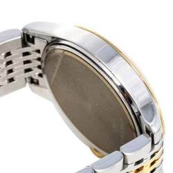 Pre Owned Gucci Silver Two-Tone Stainless Steel G Timeless 126.5 Women's Wristwatch 27 mm
