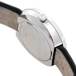 Gucci Black Stainless Steel Leather 129.5 U-Play Women's Wristwatch 27 mm