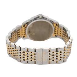 Gucci Silver Diamonds Two-Tone Stainless Steel G-Timeless 126.5 Women's Wristwatch 27 mm