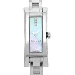 Gucci Mother Of Pearl Stainless Steel 110 Women's Wristwatch 13 mm