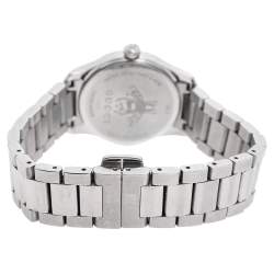 Pre Owned Gucci Silver White Stainless Steel G-Timeless 126.5 Women's Wristwatch 27 mm