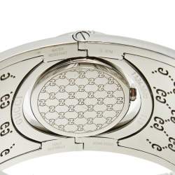 Pre Owned Gucci White Stainless Steel Twirl YA112424 Women's Wristwatch 23 mm 
