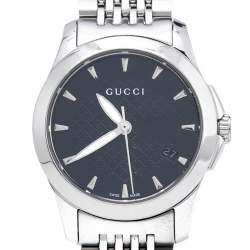 Gucci Black Stainless Steel G-Timeless 126.5 Women's Wristwatch 27 mm