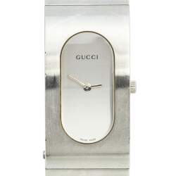 Gucci Silver Stainless Steel Vintage 2400L Women's Wristwatch 22 mm